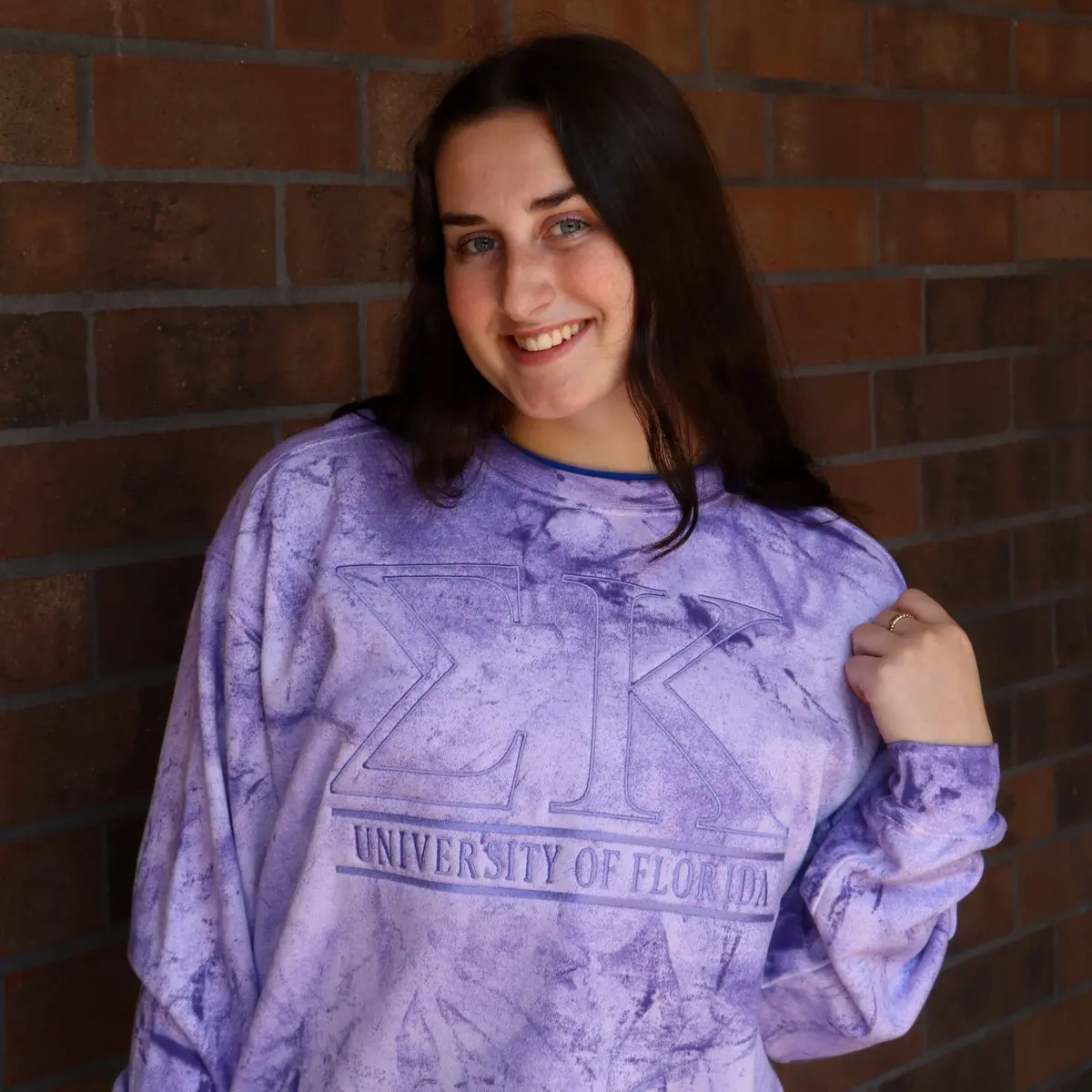 Sigma Kappa Embroidered Color Blast Crewneck Sweatshirt 1