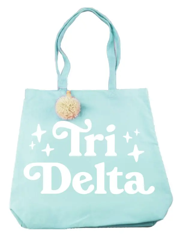 Delta Delta Delta Pom Pom Tote Bag 1