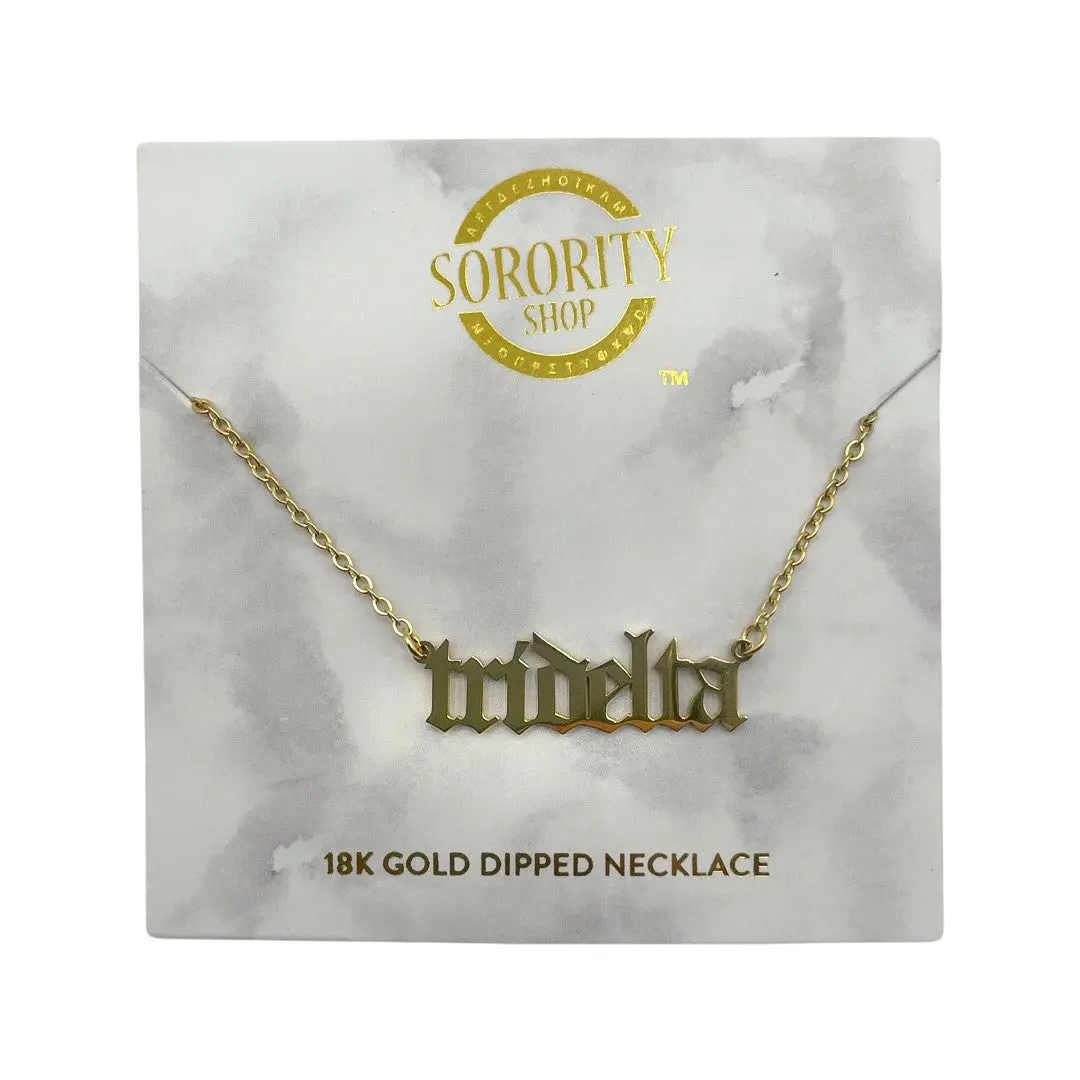 Delta Delta Delta Old English Necklace 1