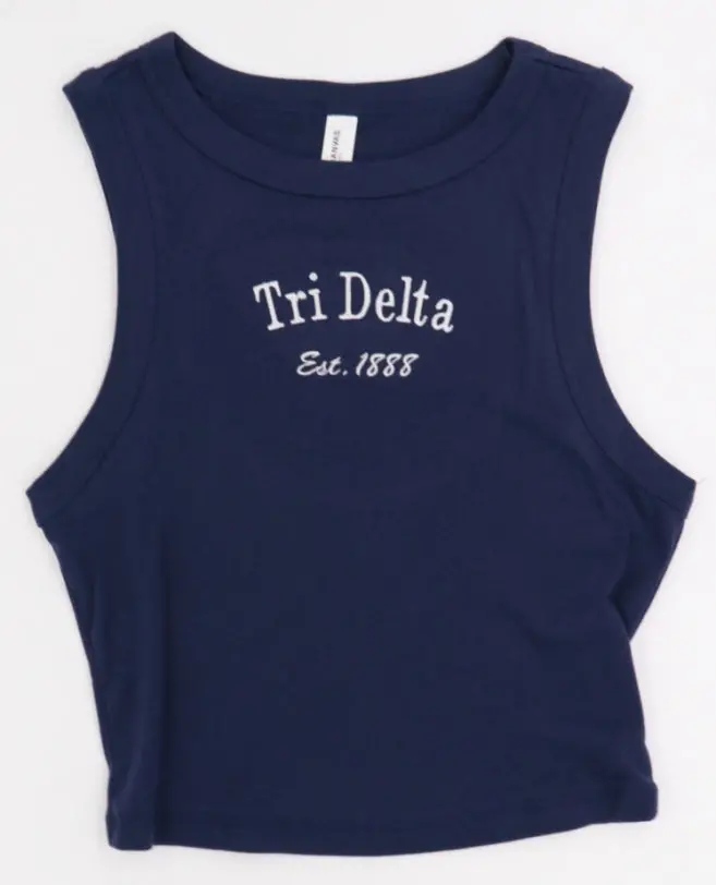 Delta Delta Delta Classic Crop Tank 1