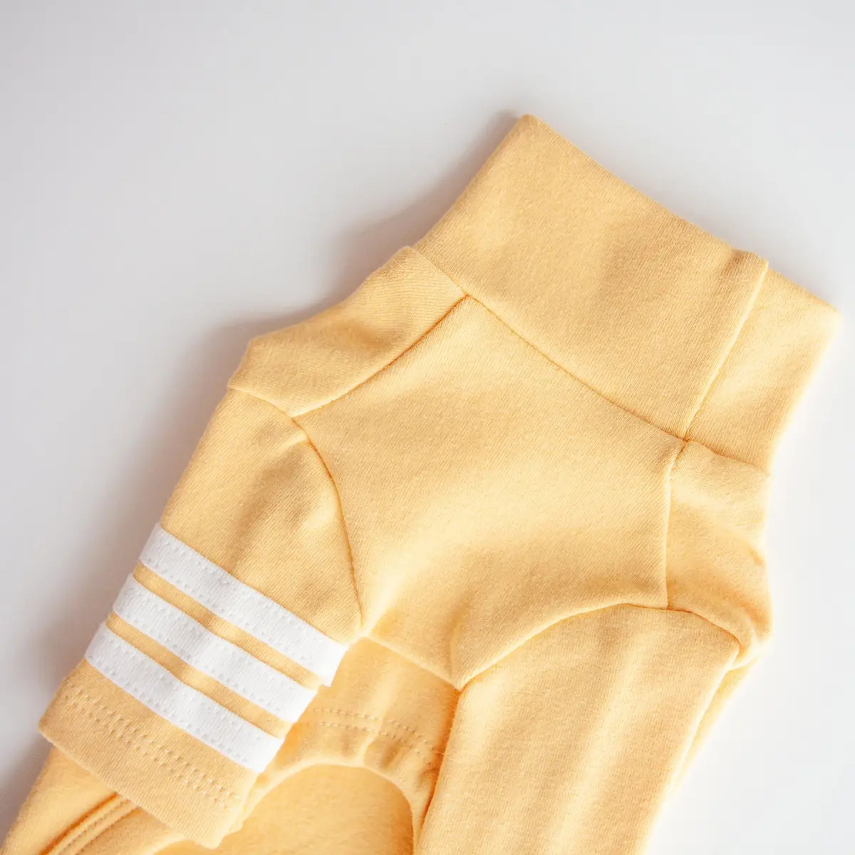 Striped Point Turtleneck In Yellow 1