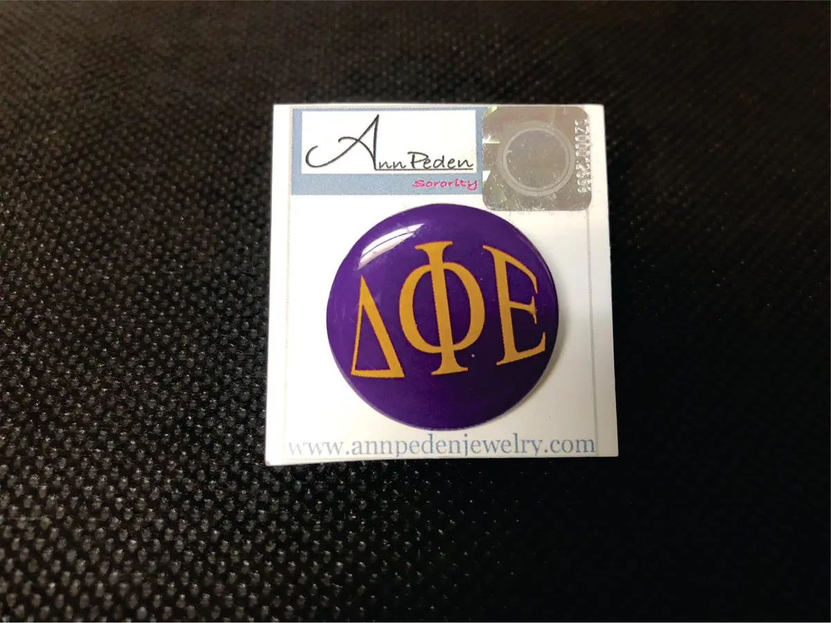 Delta Phi Epsilon Sorority 1" Printed Button 1