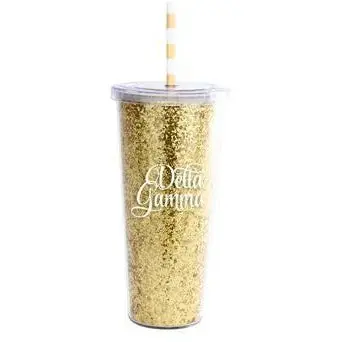 Delta Gamma Glitter Tumbler 1