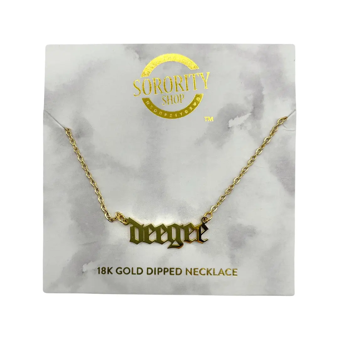 Delta Gamma Old English Necklace 1