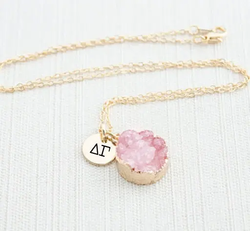 Delta Gamma Druzy Necklace 1