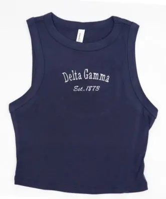 Delta Gamma Classic Crop Tank 1