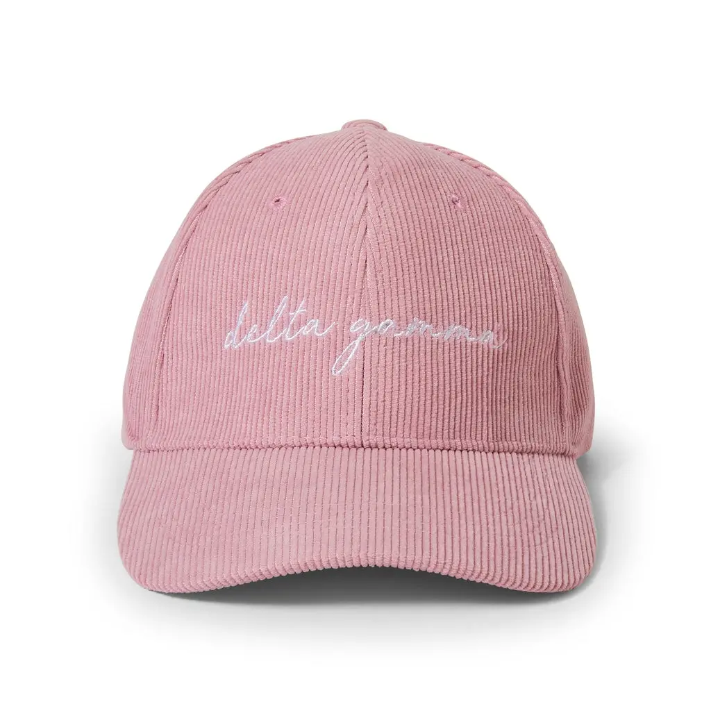 Delta Gamma Embroidered Corduroy Hat 1