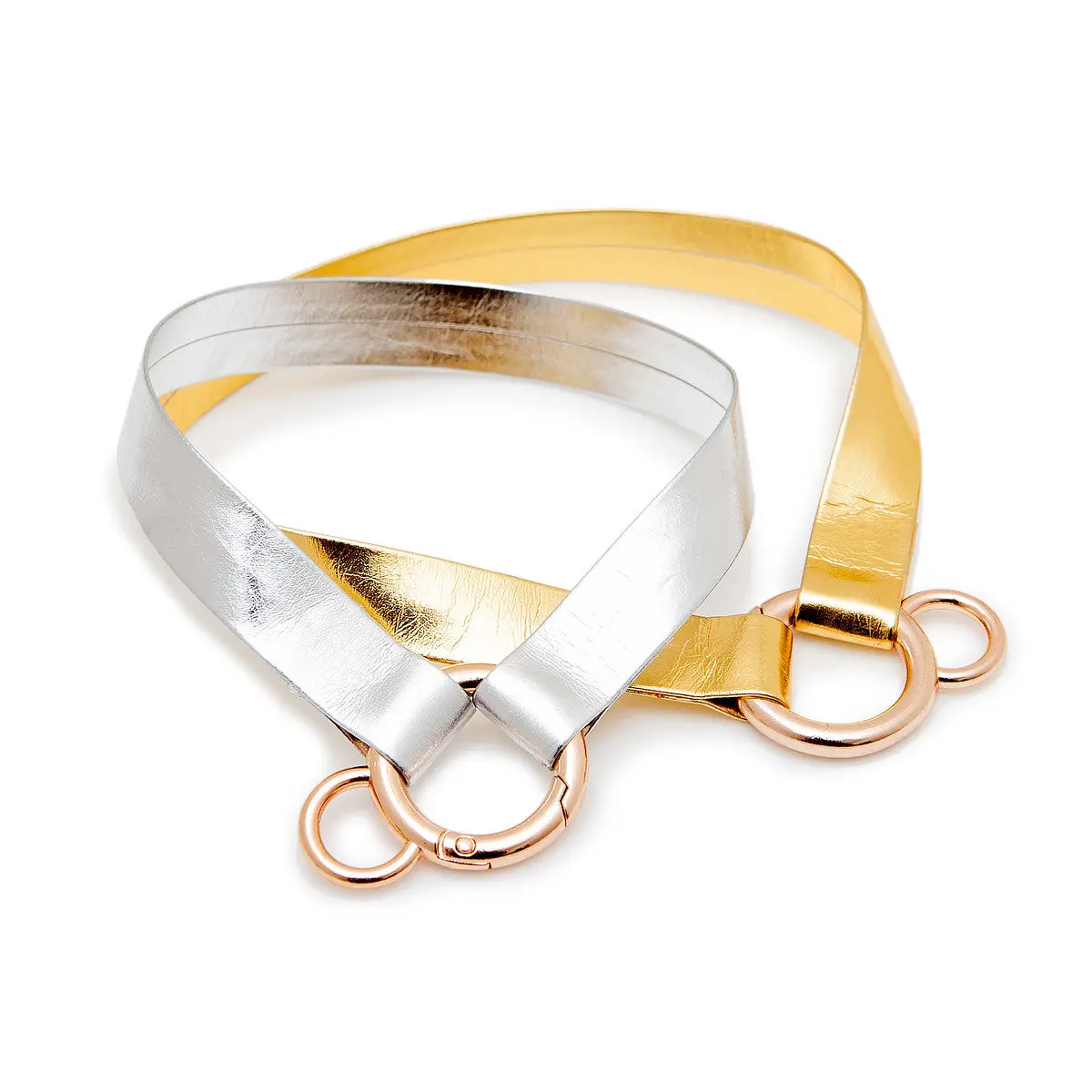 Dny | Choker Tag Holder In Metallic Gold 2
