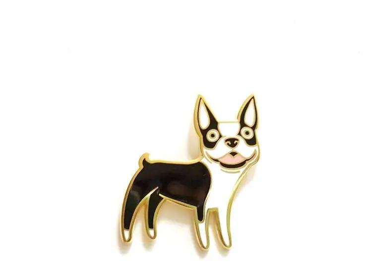 Doggie Drawings | Boston Terrier Enamel Pin 1