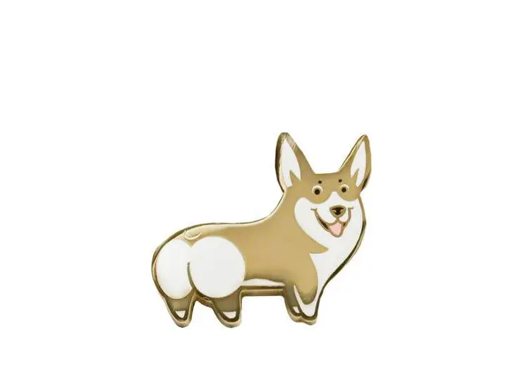 Doggie Drawings | Corgi Enamel Pin 1