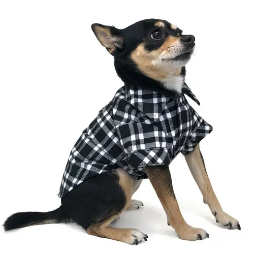 Dogo | Flannel Button Down Shirt In Black 1