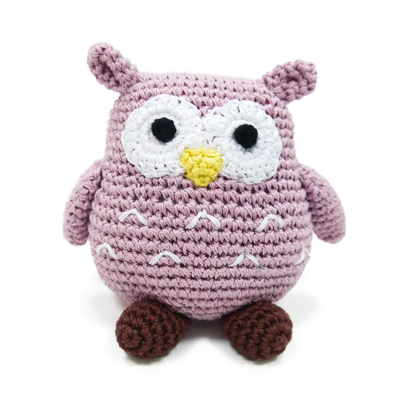 Owl Knit Squeaky Dog Toy 1