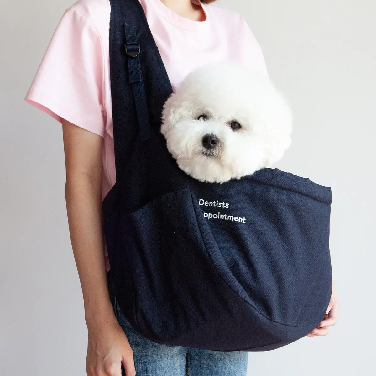 Canvas Messenger Bag In Navy (Final Sale) 1