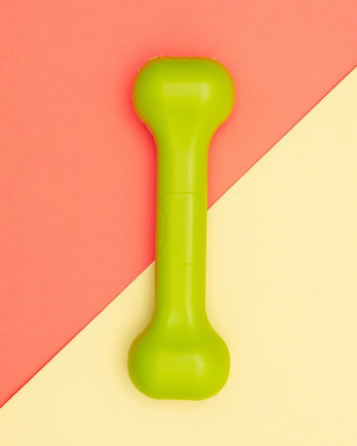 The Perfect Bone Dog Toy In Safety Green (Made In The Usa) 1