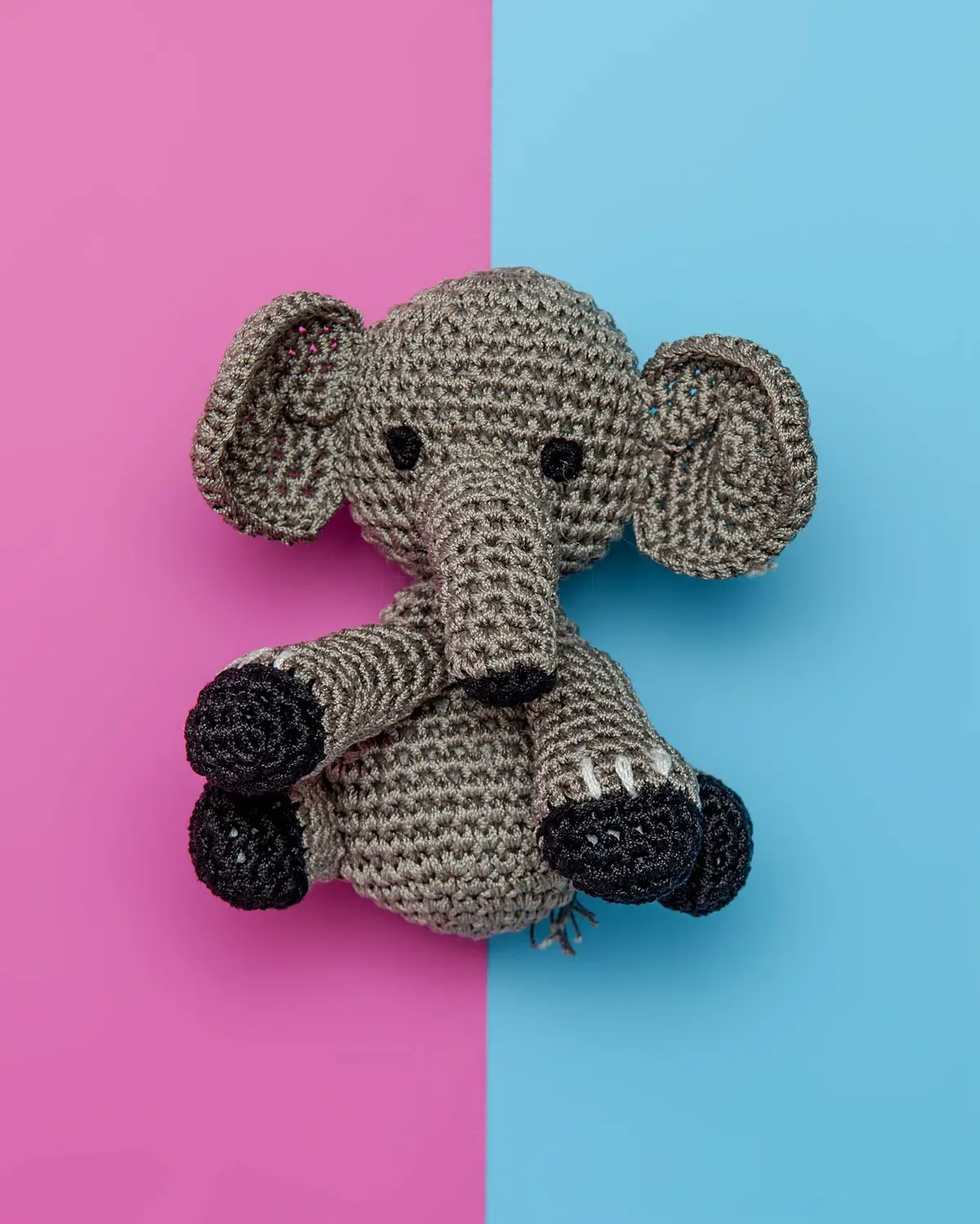 Elephant Organic Knit Dog Toy 1
