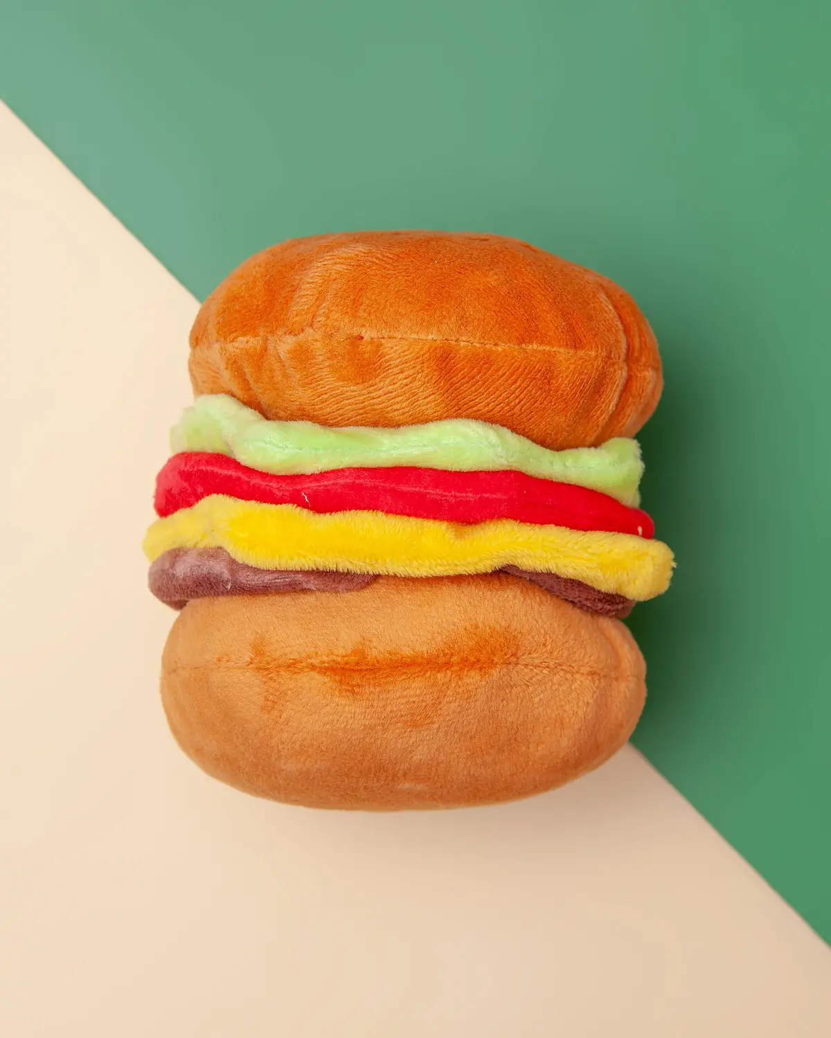 American Classic Hamburger Plush Dog Toy 1