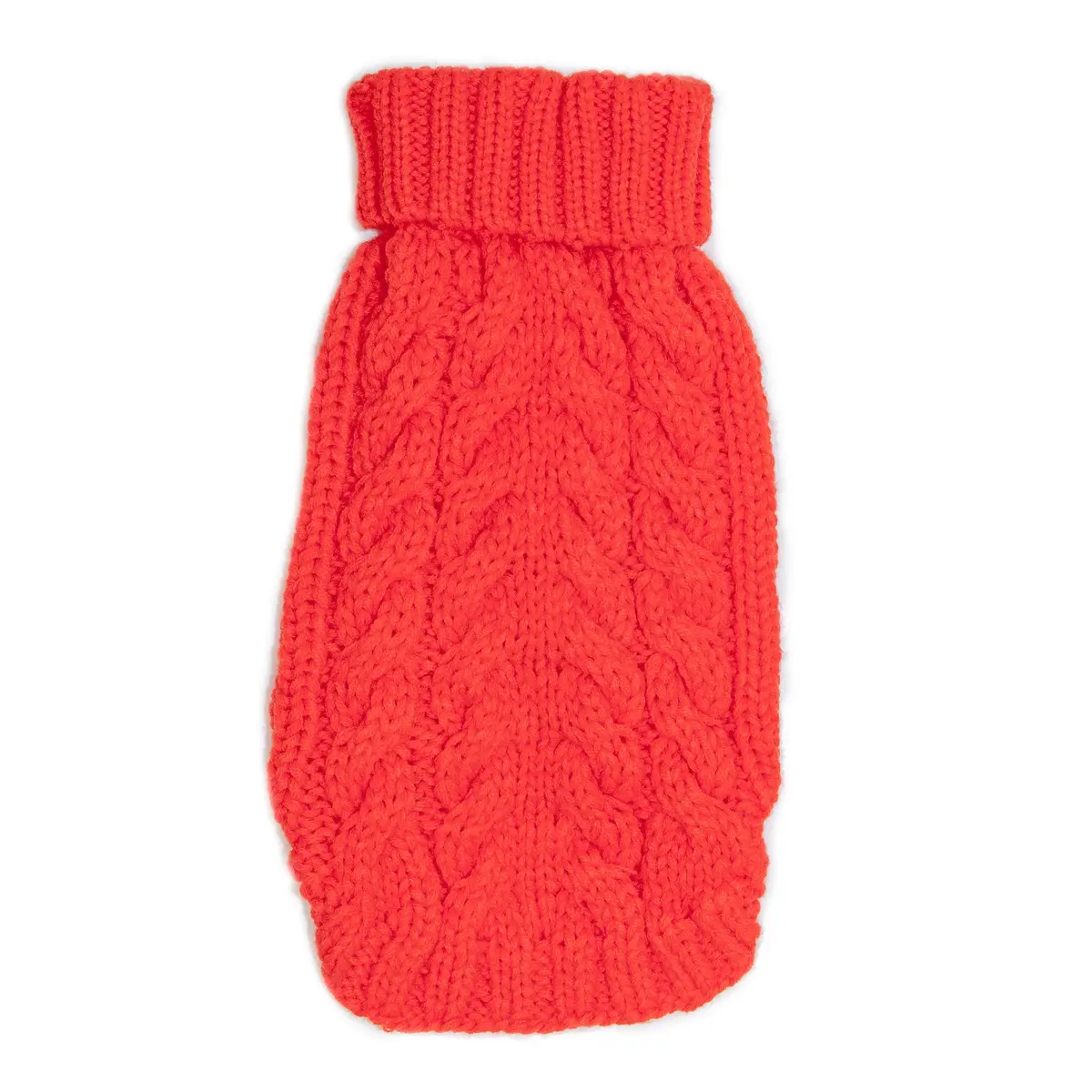 Hand Knit Turtleneck Sweater In Papaya Electric (Dog & Co. Exclusive) (Final Sale) 3