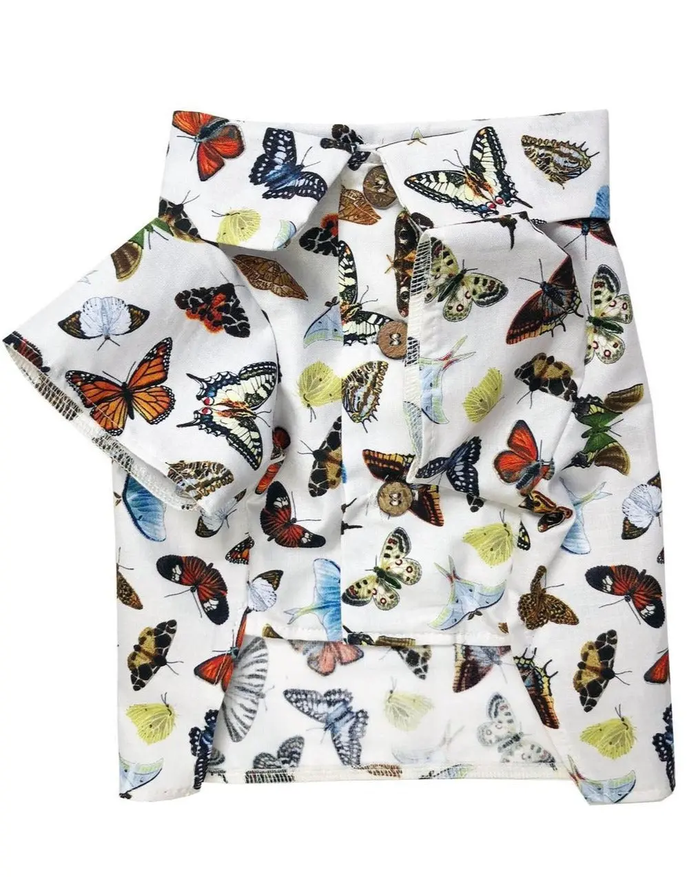 Social Butterfly Button-Down Dog Shirt (Final Sale) 1