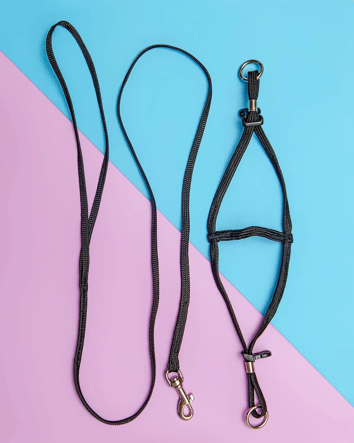 Tiny Dog Step-In Harness + Lead In Black 1