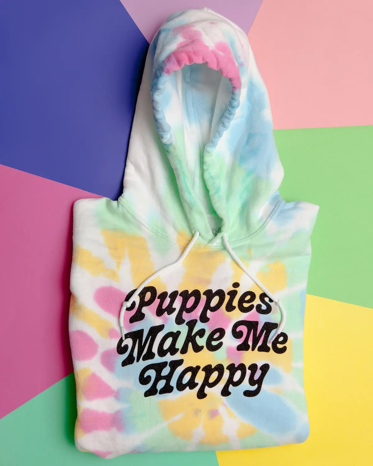 Puppies Are Far Out Tie-Dye Unisex Hoodie 1