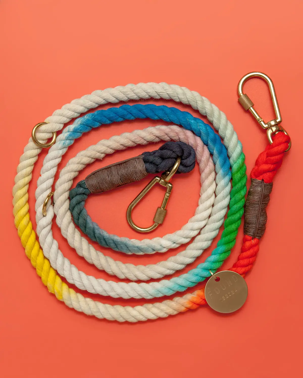 Adjustable Rope Lead In Dog & Co. Ombre (Made In The Usa) 1