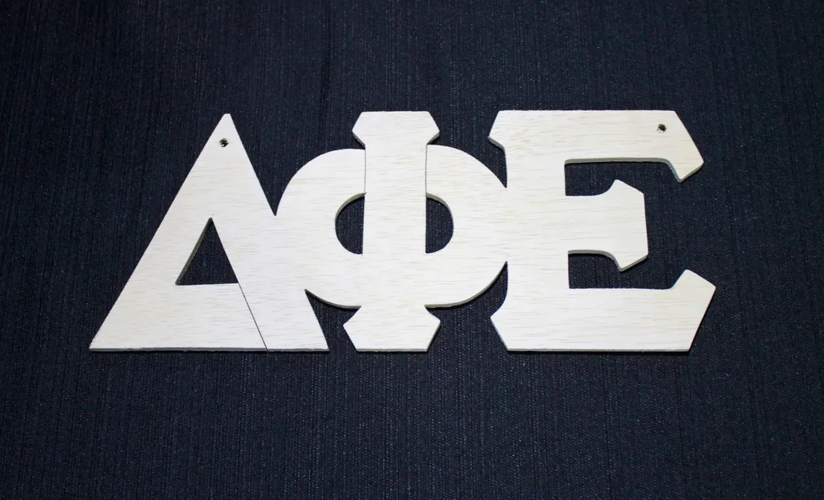 Delta Phi Epsilon Wood Door Deck 1