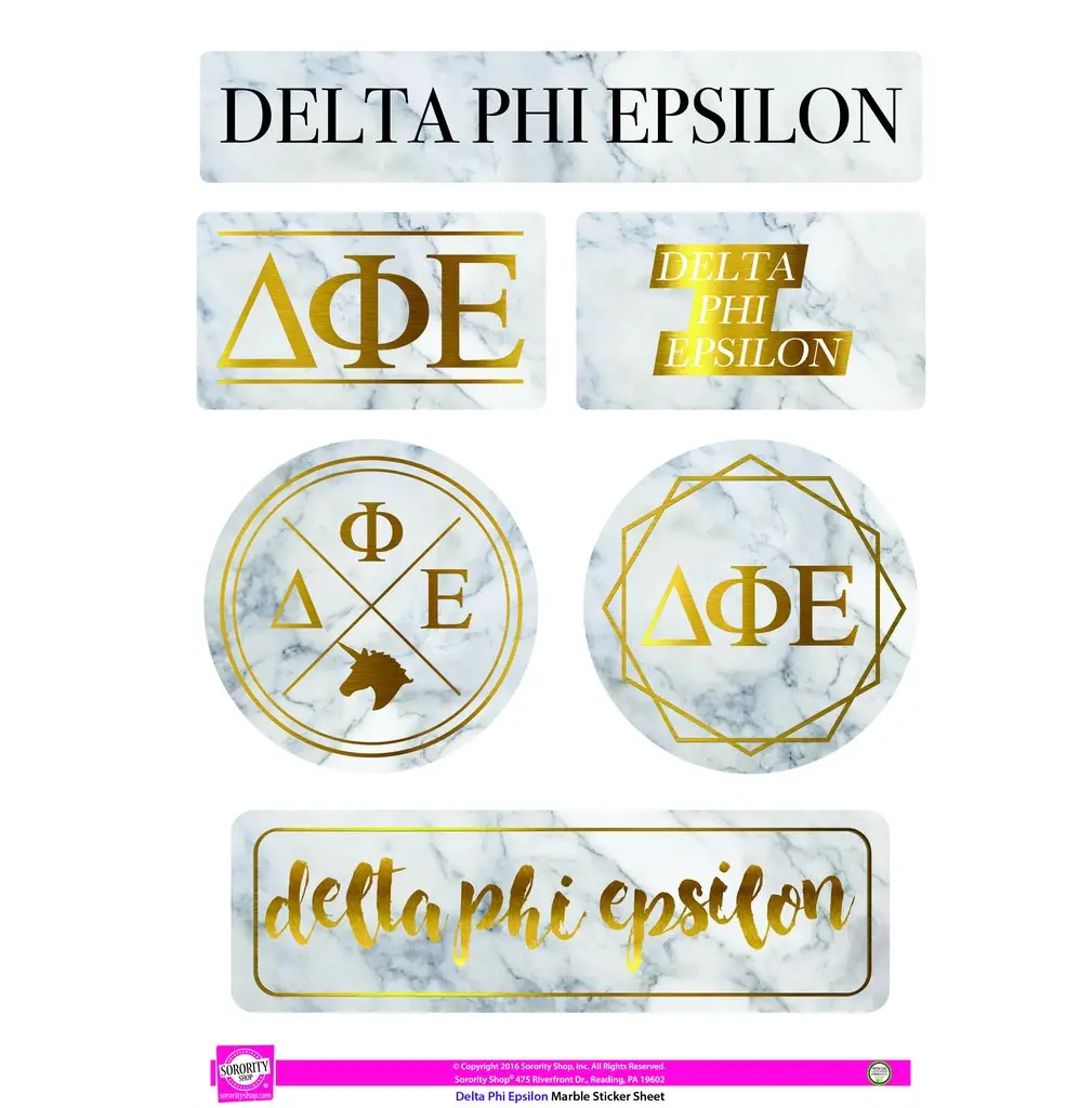 Delta Phi Epsilon Marble Sticker Set 1