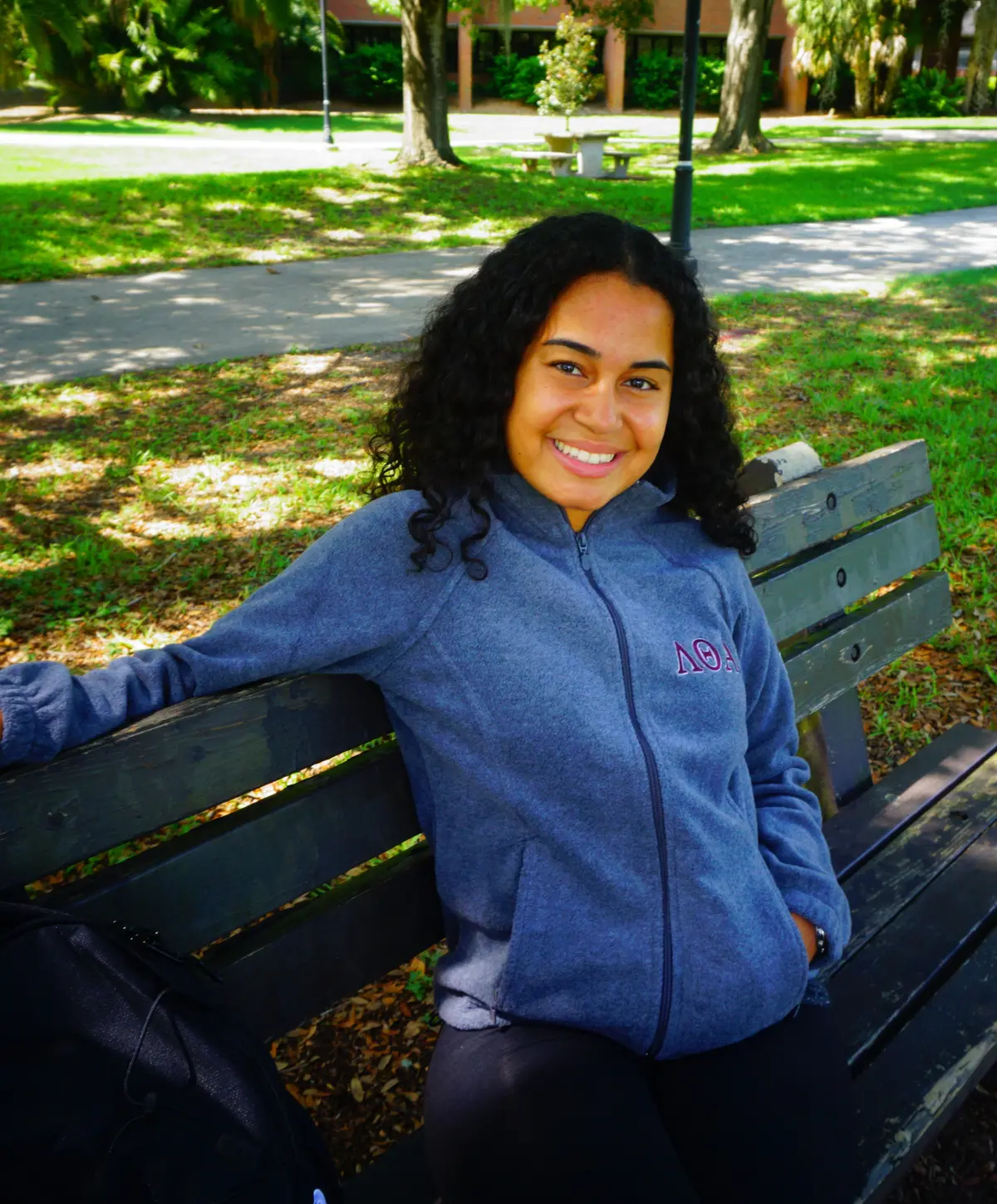Lambda Theta Alpha Gray Fleece Zip-Up 1