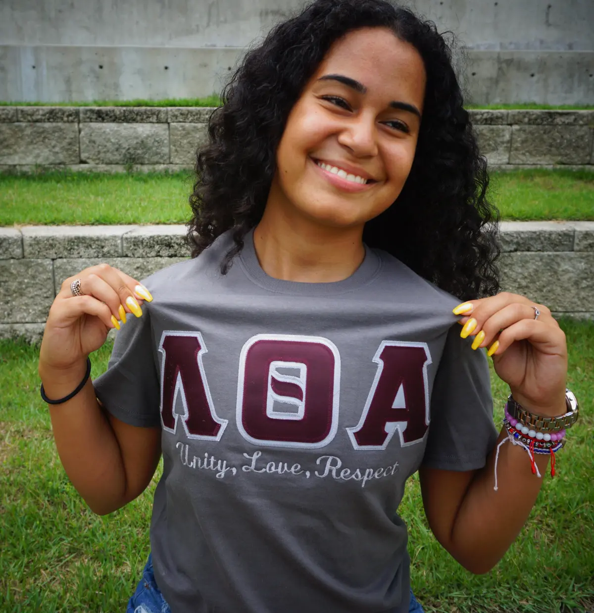 Lambda Theta Alpha Ulr Charcoal Gray Tee 1