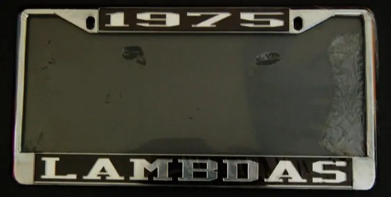 Lambda Theta Phi 1975 / Lambdas License Frame 1