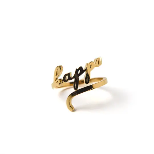 Kappa Kappa Gamma Romantic Script Adjustable Ring 1