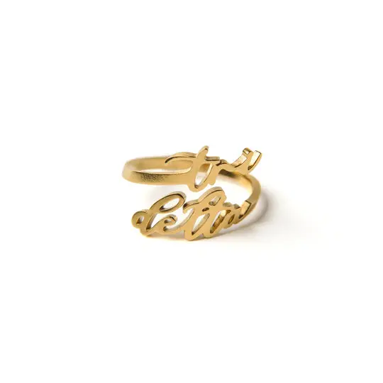 Delta Delta Delta Romantic Script Adjustable Ring 1