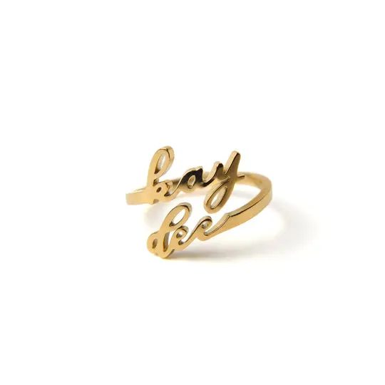 Kappa Delta Romantic Script Adjustable Ring 1