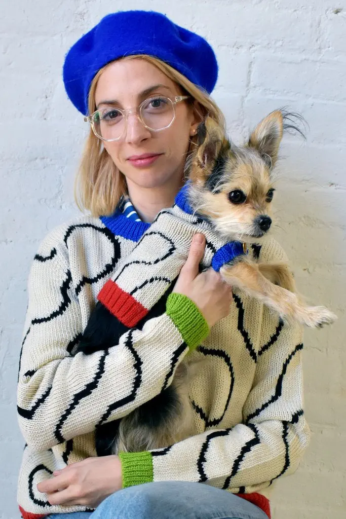 Dusen Dusen | Ivory Arc Dog Sweater 1