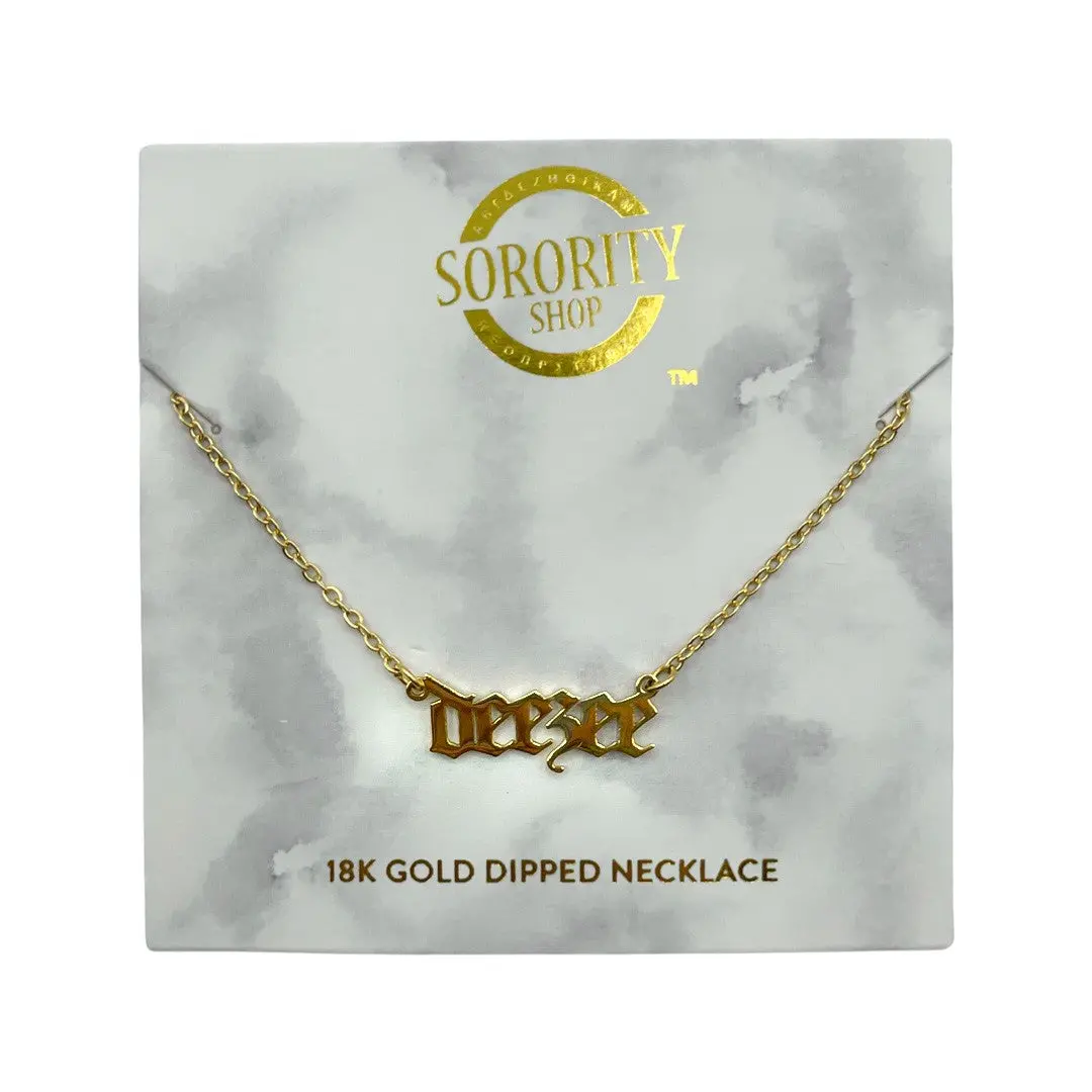 Delta Zeta Old English Necklace 1