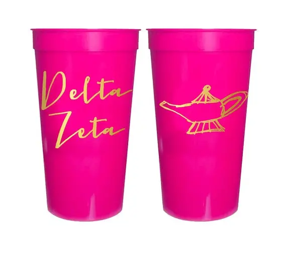 Delta Zeta Sorority Stadium Cup With Gold Foil Print 1