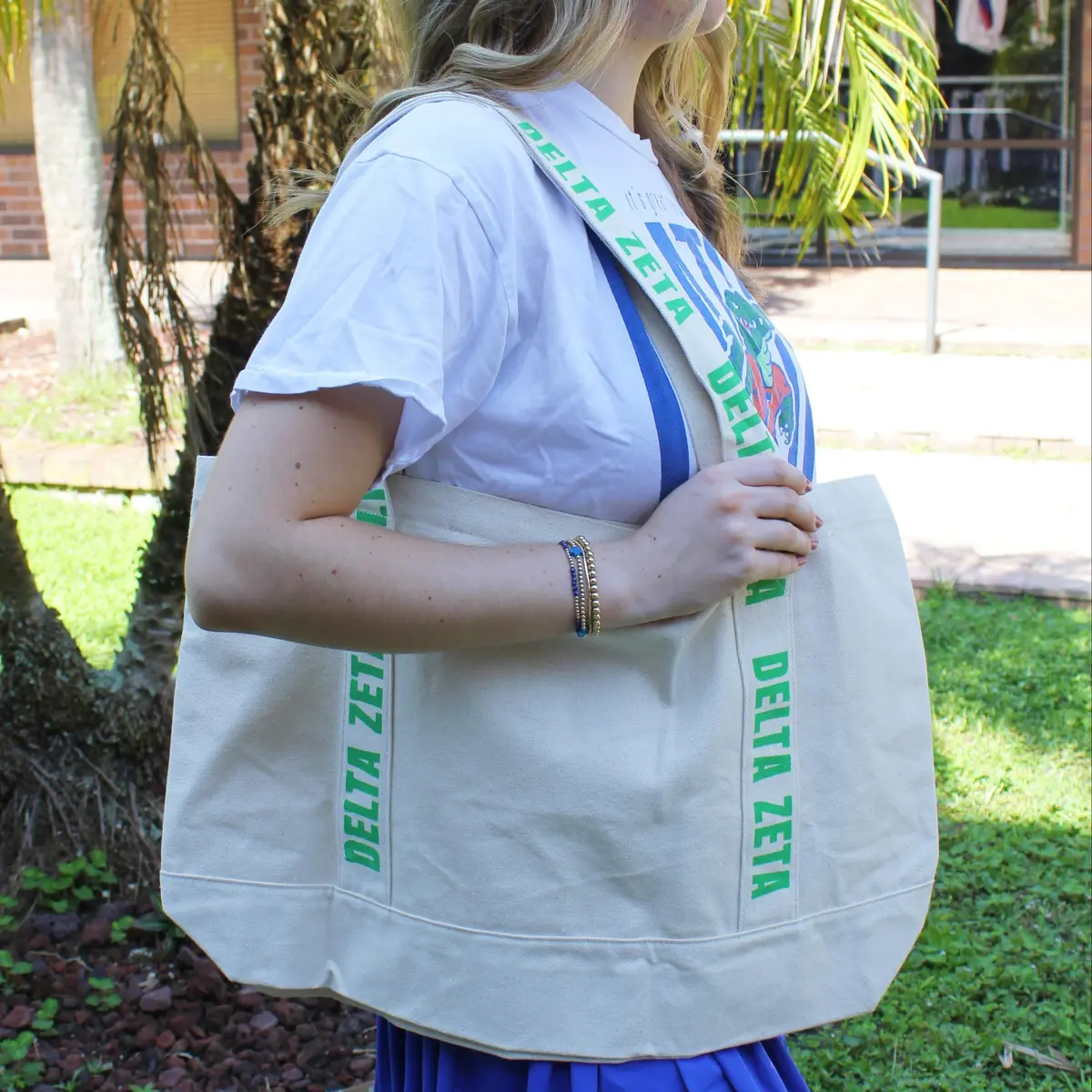 Delta Zeta Large Canvas Tote Bag 1