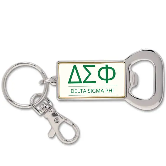Delta Sigma Phi Keychain With Flat Bottle Opener 1