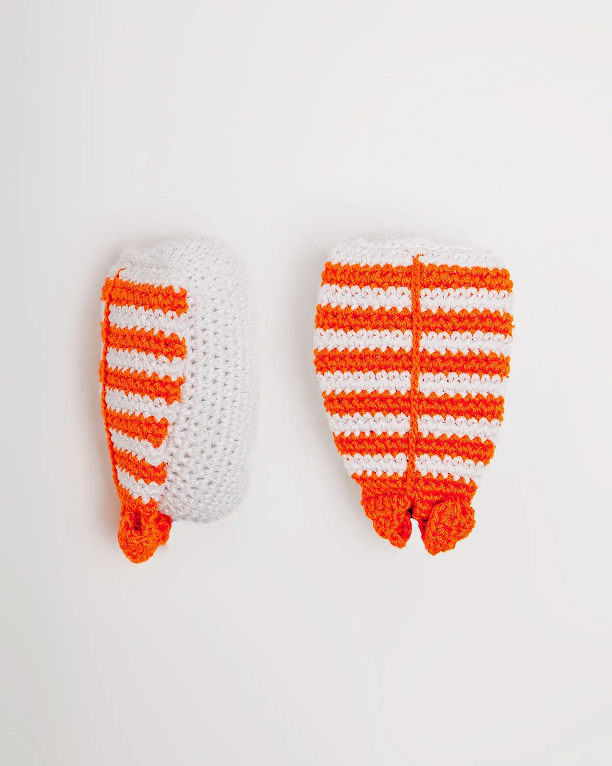 Shrimp Sushi Squeaky Knit Dog Toy 1