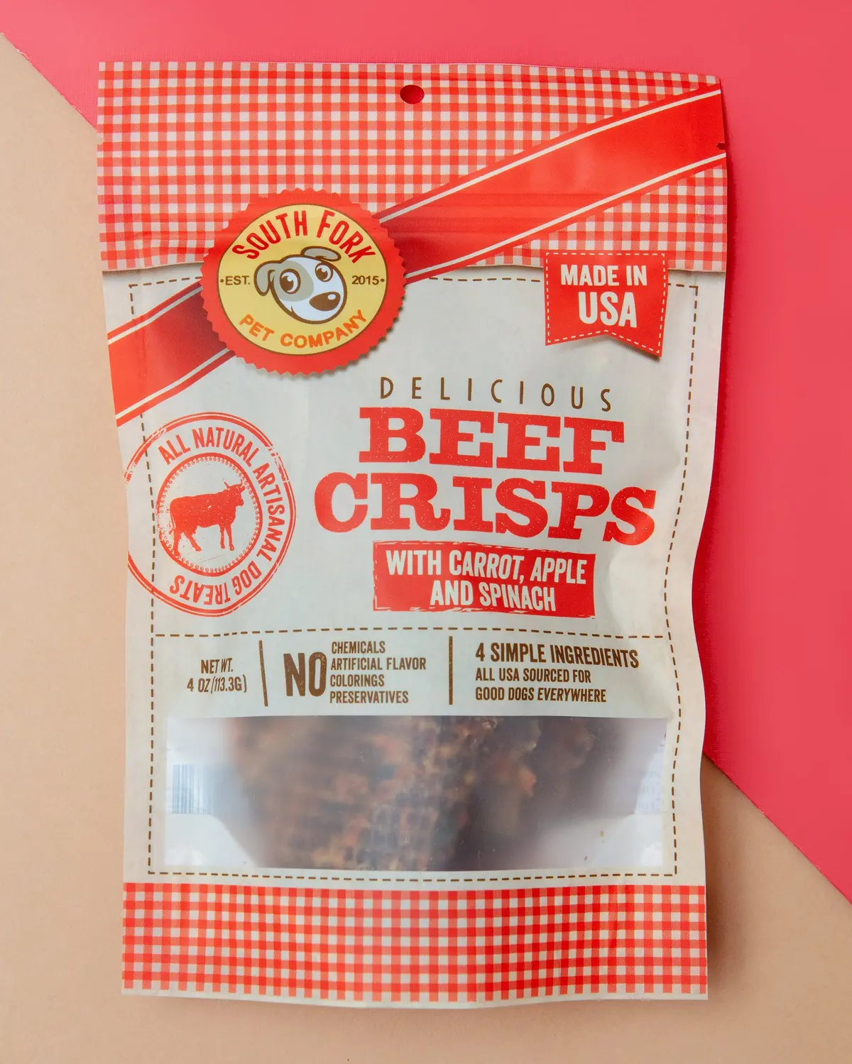 Beef Crisps With Carrot, Apple & Spinach Dog Treats 1