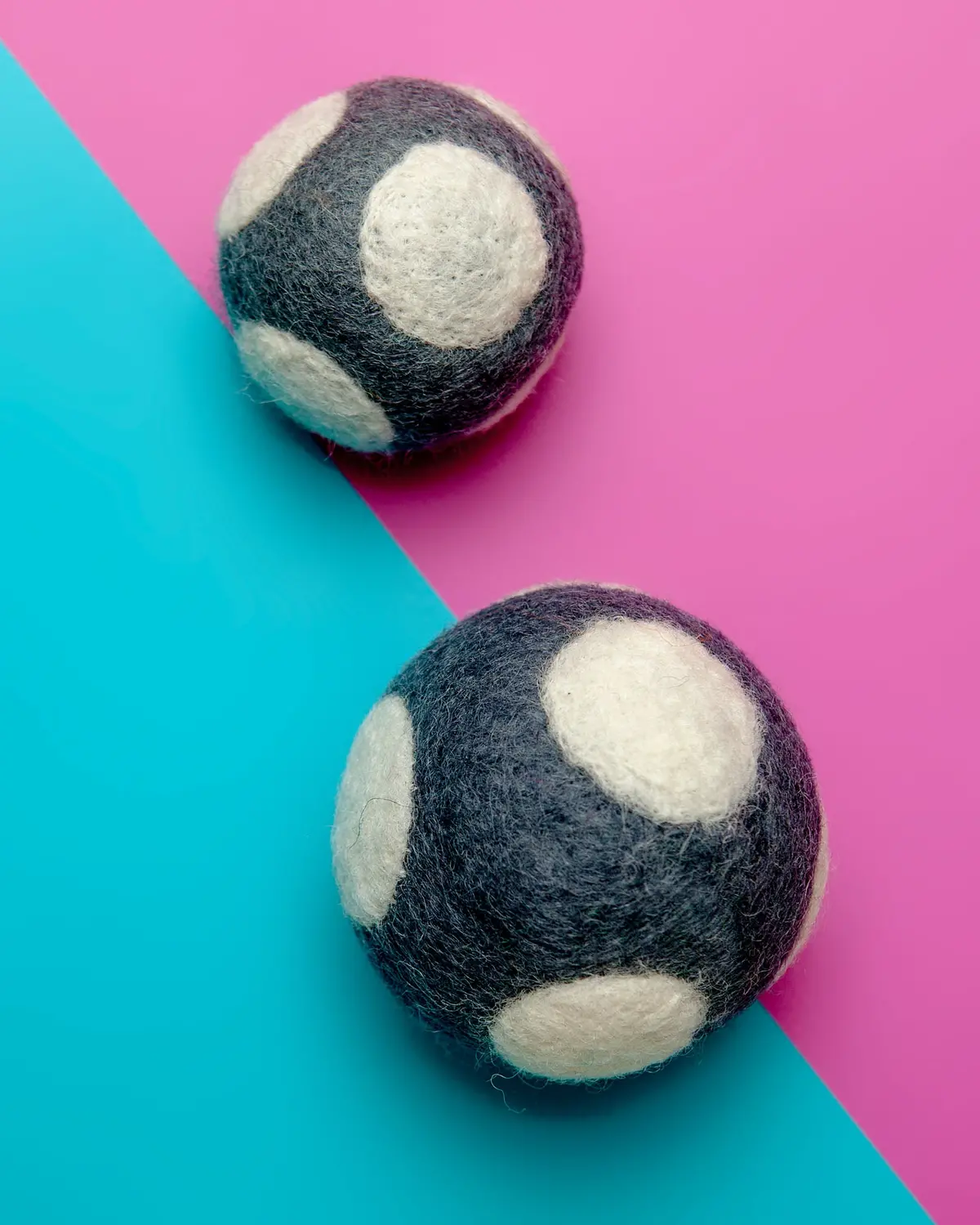 Polka Dot Ball Toy In Grey And White 1