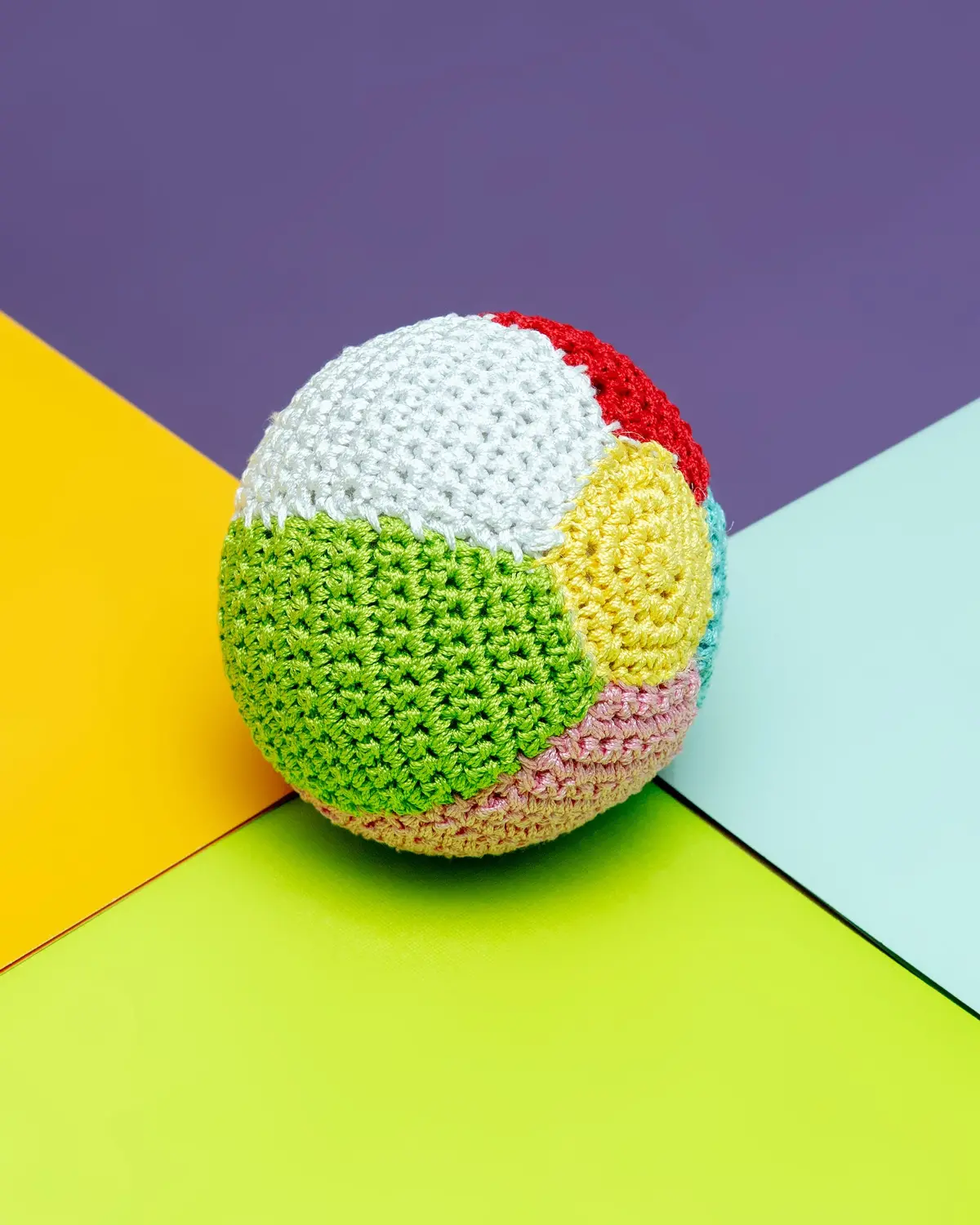 Beach Ball Squeaky Knit Dog Toy (Final Sale) 1