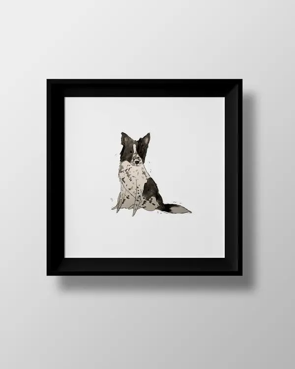 Custom Watercolor Pet Portrait (11" X 11") (Dropship) 1