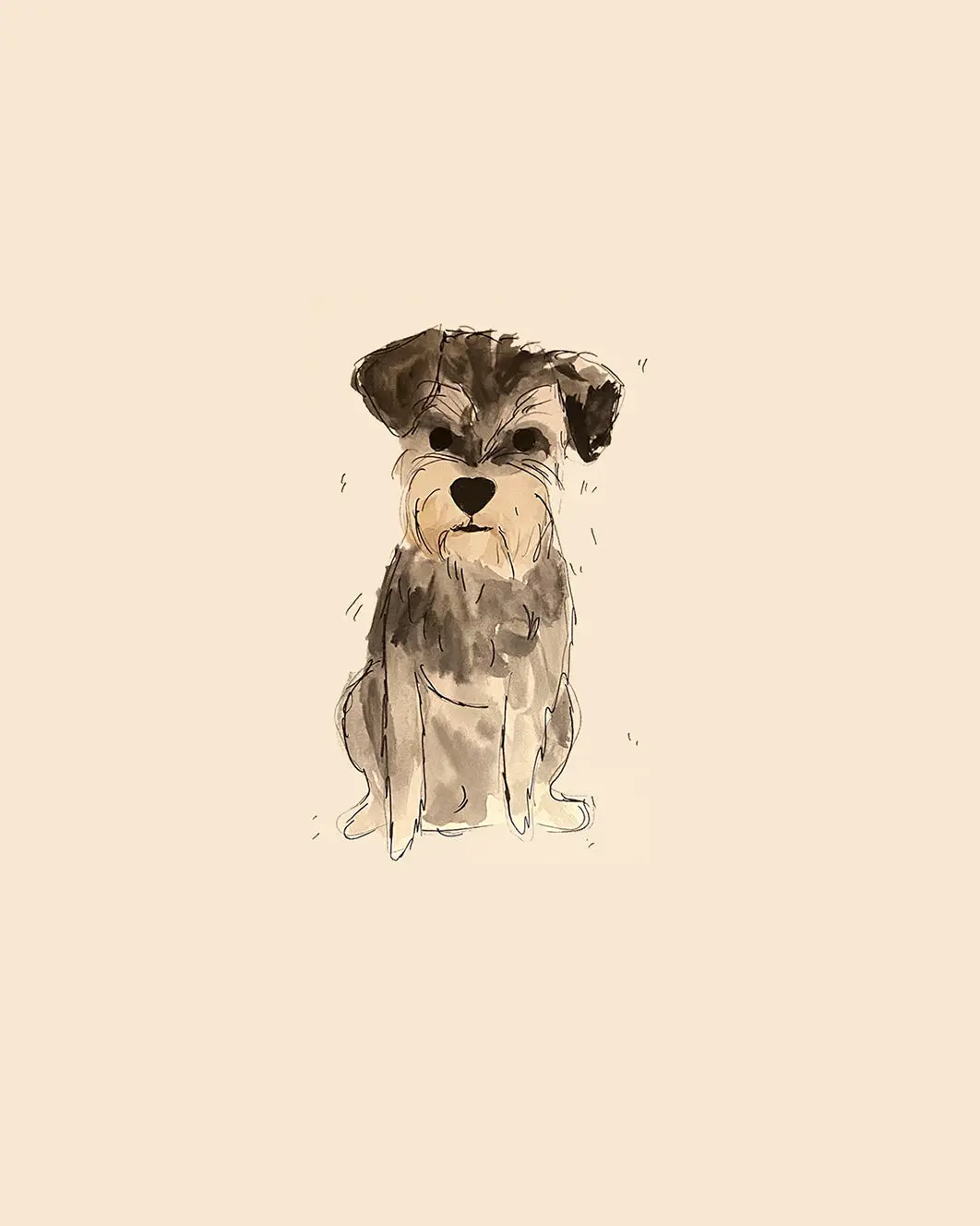 Custom Watercolor Pet Portrait (Email Copy Only) 1