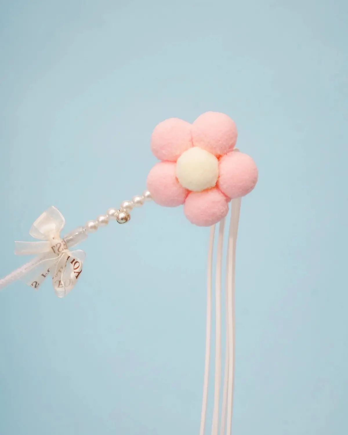Pink Flower Cat Teaser Toy 1