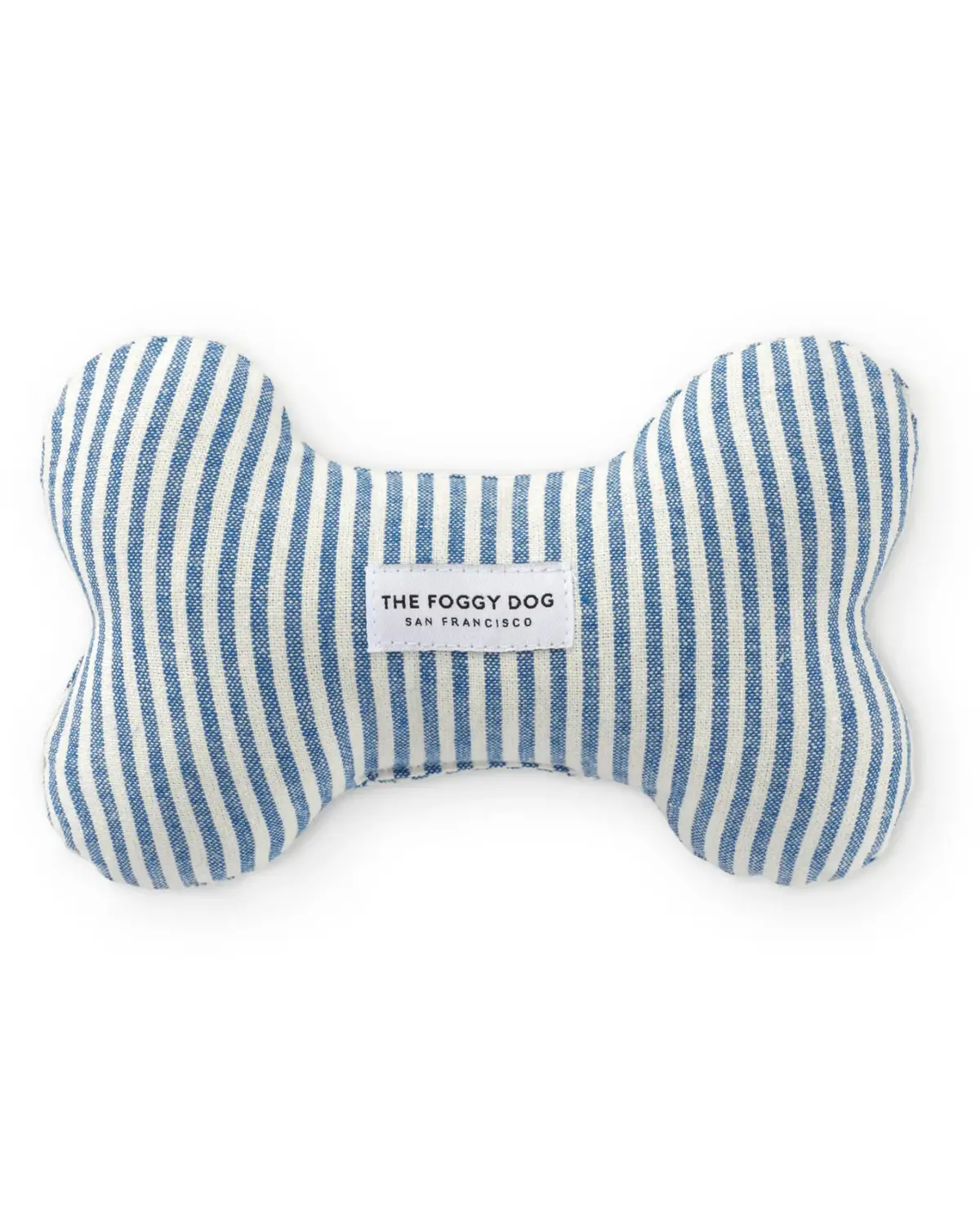 Lake Blue Stripe Dog Bone Squeaky Toy (Final Sale) 1