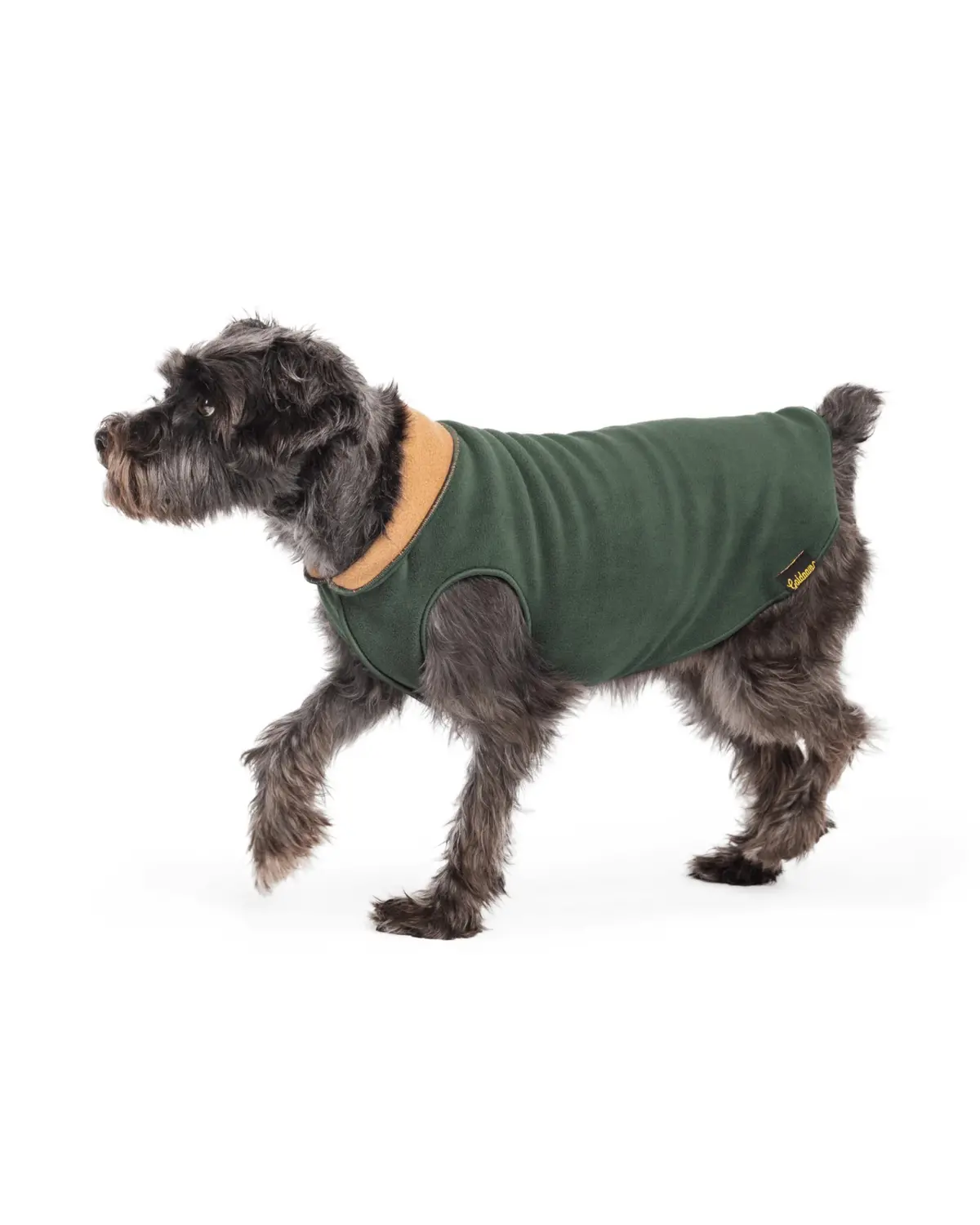 Double Fleece Dog Pullover In Hunter Green & Chipmunk (Made In The Usa) 1