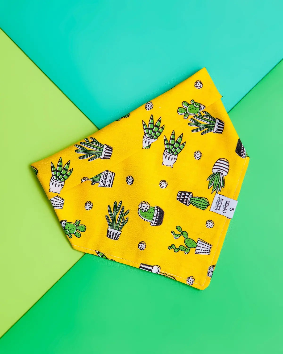 Snap-On Dog Bandana In Yellow Cactus (Final Sale) 1