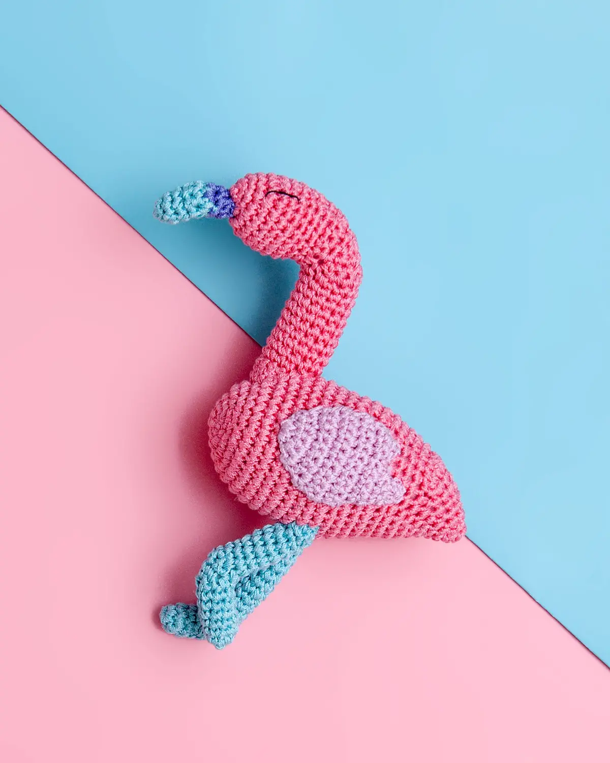 Flamingo Knit Dog Toy 1