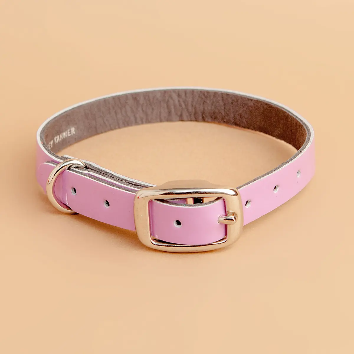 The Cleo Leather Tag Collar In Patent Lilac (Dog & Co. Exclusive) 1